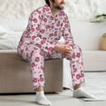 thumbnail image 6 of Bingfone Men's Pajama Set 2 Piece Loungewear PJs, Long Sleeve with Pajama Pants-Bike with Donut Wheels, 6 of 7