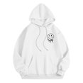 thumbnail image 1 of WILLBEST Sudaderas para Hombre, Sudadera con Capucha y Hombros Descubiertos con Estampado De Cara para Hombre, Sudadera Informal Holgada, Cómoda y A La Moda XXGrande, 1 of 3