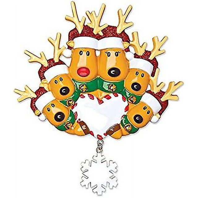 Colgante de Decoración para Árbol de Navidad LzGUNGY Diseño de Alce Love Juego de 2