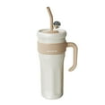 thumbnail image 2 of Vaso aislante de 40oz con mango y pajita - taza térmica de doble pared de acero inoxidable resistente a fugas para café y agua, capacidad de 1,25L, mantiene caliente/frío 12 horas, 2 of 8
