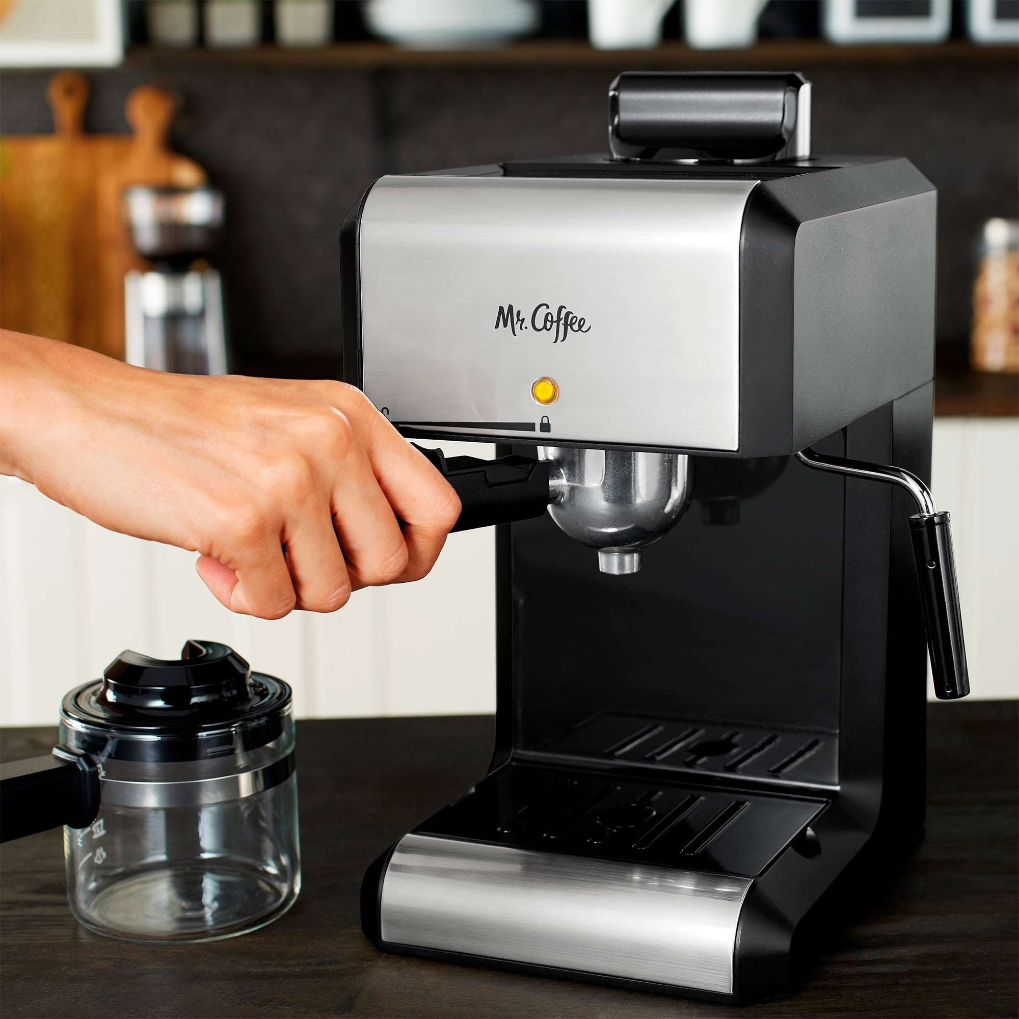 NEW Mr. Coffee 4-Shot Steam Espresso, Cappuccino, and Latte Maker 2132816