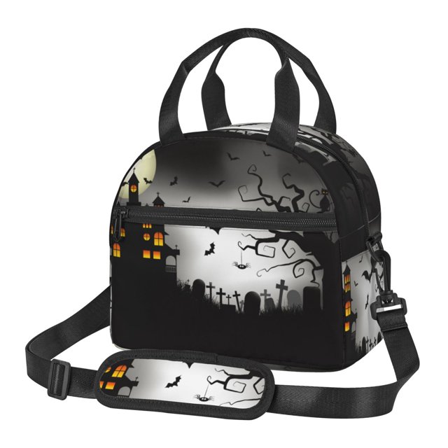 Balery Happy Halloween 1 Bolsa de Almuerzo Impresa, Caja de Almuerzo Reutilizable, Bolsa Térmica Aislada para Almuerzo, Bolsa Antiderrames