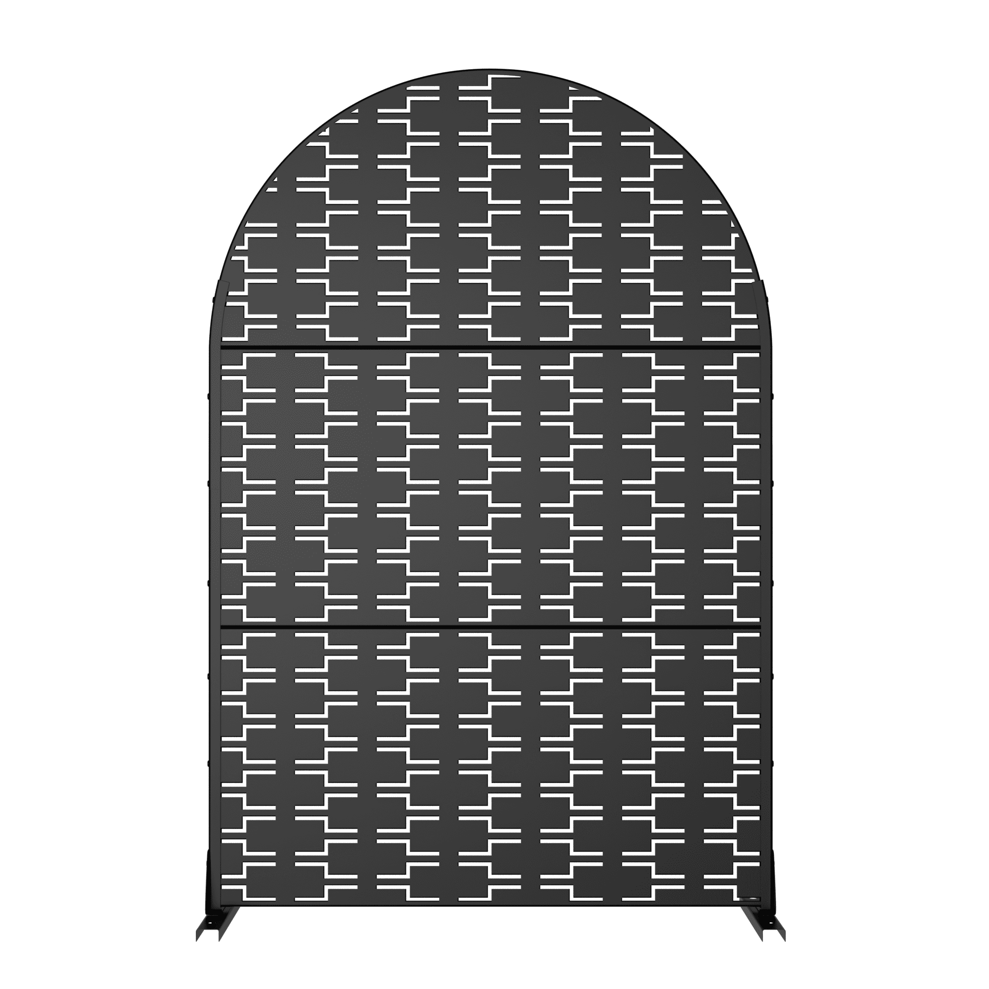 MAYEERTY Weatherproof Galvanized Steel Screen, Windproof Garden & Patio Divider,Bricks,Black