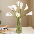thumbnail image 4 of Artificial Flower Single Branch Not Withered Anti-fall Realistic Eye-catching Dining Table Decor Atmosphere Props Crimping Calla Fake Flower Home Ornament-White, 4 of 8