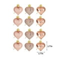thumbnail image 3 of SPOORYYO Valentine's Day Heart Ornaments - 12pcs Heart Shaped Baubles for Christmas Tree, Wedding Anniversary, Valentine's Day Decorations, 3 of 6