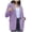 Purple, variant on Womens Solid Color Blazer Notched Lapel One Buttoned Mid-Length Coat Causal Business Office Open Front Jacket Peacoat
