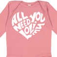 thumbnail image 4 of Inktastic All You Need is Love White Heart Shape Boys or Girls Long Sleeve Baby Bodysuit, 4 of 5