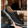 thumbnail image 2 of Men's Orthopedic Walking Shoes Genuine Leather Slip On Loafers Arch Support Lightweight Comfortable Casual Sneakers, 2 of 15