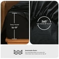 thumbnail image 3 of MooMee 100% Washed Cotton Sheet Set Queen Linen Like Textured Breathable Durable Soft Comfy 4pcs (Black), 3 of 6