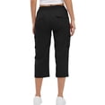 thumbnail image 4 of CHUOU Women Cargo Capris Hiking Pants Summer Casual Drawstring High Waisted Sweatpants Loose Capri Pants With Pockets, 4 of 5