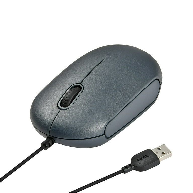 onn. USB Optical 3-Button Mouse, 6ft Cable 