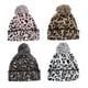 thumbnail image 4 of Knitted Hat 1Pcs Khaki Beanie Cap with Leopard Charm for Winter Warmth, 4 of 5