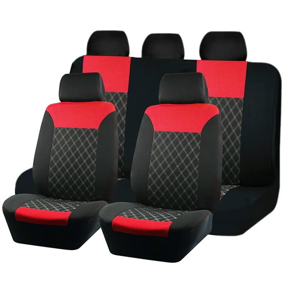 Autoking Cover Polyester Car Seat Covers Universal Size Sporty Design Seat Cushion Fit for Most Car Suv Truck Van Car Accessories Interior Gray