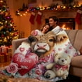 thumbnail image 5 of Valentine's Day Blanket, Extra Soft Flannel Fleece Throw for Bed Sofa, Warm Christmas Home Decor and Cozy Gift, 27.56x39.37 inch, 5 of 6