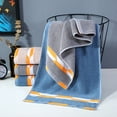 thumbnail image 2 of Bxaolu Premium Towel, 1 Pack Wash Cloths(13"x28"), Spun Cotton, Highly Absorbent Towels for Bathroom, Gym, Hotel, and Spa, Blue, 2 of 7