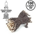 thumbnail image 2 of Novelty Lights Clear 100 Light Incandescent Mini Christmas String Lights Brown Wire 50 Feet, 2 of 7