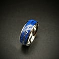 thumbnail image 5 of 8mm Blue Titanium Steel Mens Ring Men Wedding Band Man Ring, 5 of 6