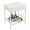 White, variant on Vanity Stool with Storage, 20" PU Leather Stool with Adjustable Feet for Bedroom, Living Room, White