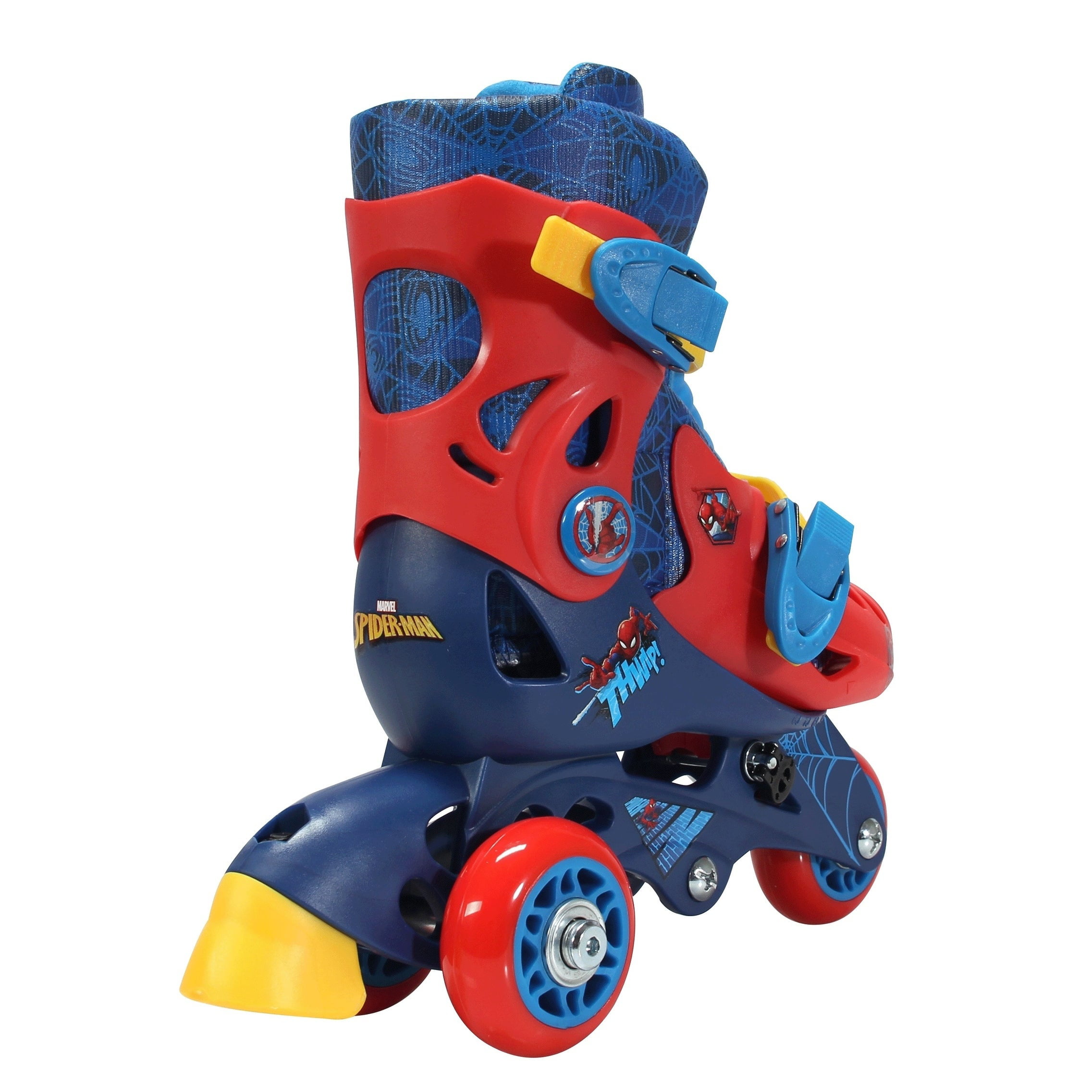 First Roller Hockey Skates for Toddler Kid Boy Skating Wheel Knee Pad Spider Man for sale online 