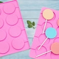 thumbnail image 3 of HYCSC 8-Well Non-Stick Silicone Lollipop Mold, Large Round Cups, 2.5" Diameter, 2 Counts, 3 of 6