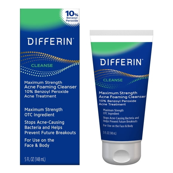 Jabón facial Differin Acne con peróxido de benzoilo al 10%, 150 ml