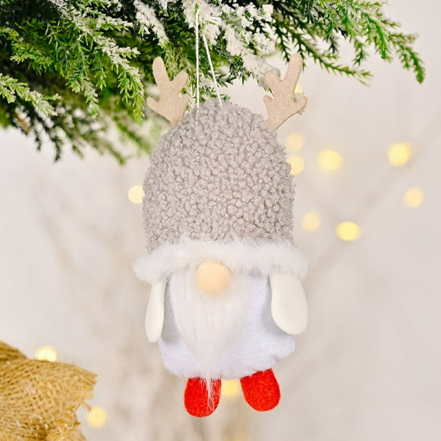 LSLJS Christmas Gnomes Christmas Decorations Gnomes Decorations for Home Decor Christmas Lamb Flannel Hat Faceless Doll Pendant Christmas Tree Rudolph Dwarf Pendant