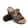 thumbnail image 4 of Pennysue Women's Cork Footbed Slide Sandals Light Brown Adjustable Buckle Slipper Shoes with Arch Support 8M, 4 of 8