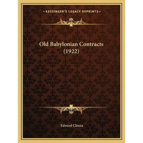 Old Babylonian Contracts (1922) (Paperback)