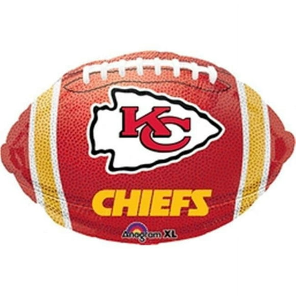 Anagram 74559 18 Po NFL Kansas Ville Chefs Football Junior Forme Ballon de Papier d'Aluminium