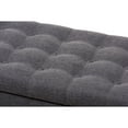 thumbnail image 6 of Baxton Studio Kaylee Modern Classic Dark Grey Fabric Upholstered Button-Tufting Storage Ottoman Bench, 6 of 7
