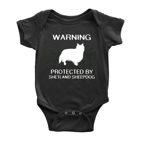 

Warning: Protected by A Shetland Sheepdog Dog Funny Baby Rompers Infant Clothes (Black 3-6 Months)