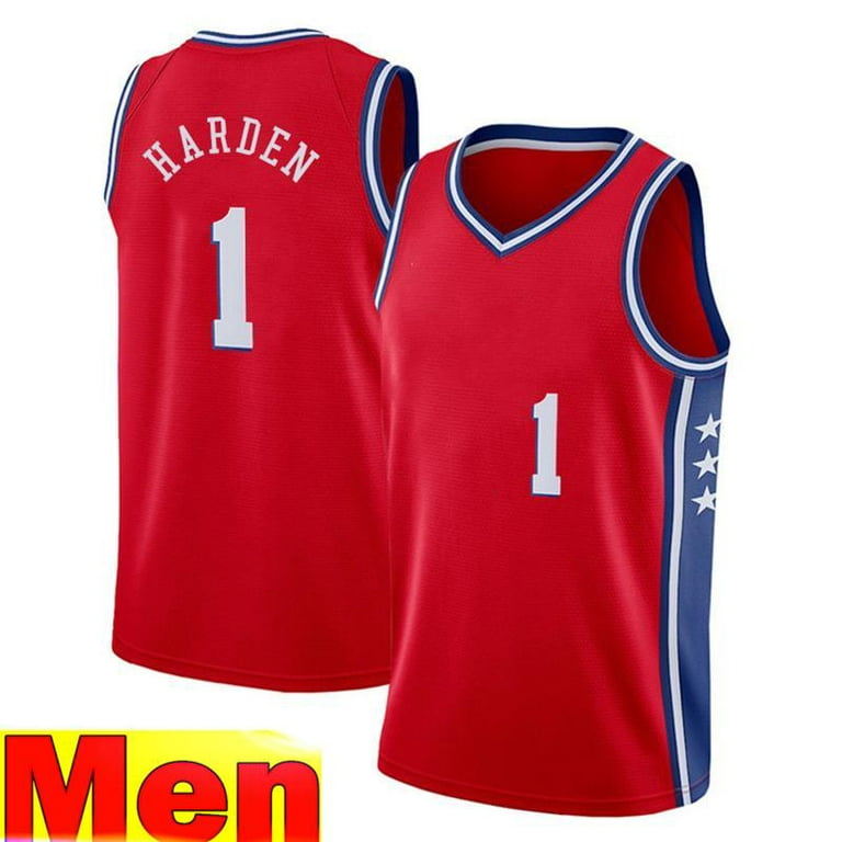 NBA_ 1 Jame man s Harden Jersey 2022 joel 21 embiid Tyrese 0 Maxey Jerseys  Allen 3 Iverson Basketball Jersey 