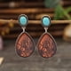 thumbnail image 1 of Nvzi Pendientes colgantes de estilo retro, nuevos y únicos, joyería étnica bohemia vintage (marrón), 1 of 5