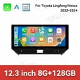 thumbnail image 2 of SNATEEN 12.3 inch Carplay Screen/Radio/Multimedia Player for Toyota Lingfang/Venza 2022-2024 Models Universal Car Navigation/GPS Upgrade Headunit Android Display 1080P Touch Screen Replace System, 2 of 16
