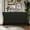 Black, variant on Industrial 4-Door MDF Credenza / Space-Saving Storage Design