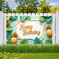 thumbnail image 6 of Tropical Design Happy Birthday Banner Pineapple Leaf Decoration Party Banner for Birthday Celebration Summer Event Beach Party, 6 of 6