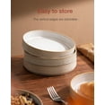 thumbnail image 3 of Famiware Star 8.25'' Pasta Bowls, Large Dinner Bowls Set of 4, Cappuccino White, 3 of 7