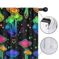 thumbnail image 4 of Blackout Kids Curtains,Rainbow Mushroom Neon Black Pattern Childrens Insulated Curtains Set Of 2,Bedroom Essentials,Toddler Room Decor 52"x84", 4 of 5