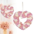 thumbnail image 2 of Valentine's Day Heart-Shaped Wreath, SSNTSY Artificial Flower Pendant, Front Door Wreath, 12.6 inch Simulation Rose Wedding Wreath for Front Door, Window, Wall, 2 of 8