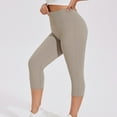 thumbnail image 6 of Frostluinai Plus Size Yoga Capri Pants Women High Waist Stretchy Workout Leggings Solid Slim Fit Comzy Athletic Gym Capris XL-4XL, 6 of 6