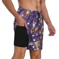 thumbnail image 2 of Sikiie Bowling Game Print Men's Double Layer Swimming Trunks, Adjustable Waistband and Pockets Sports Swimming Trunks, Beach Swimwear-3X-Large, 2 of 6