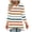 Orange, variant on wdsxpo Women's 3/4 Sleeve Shirts Trendy Printed Lightweight V Neck High-Low Hem Tunic Shirts Casual Fall Fashion Blouses Outfits