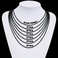thumbnail image 6 of Black Rope Chain for Men, Stainless Steel Necklace for Men and Women, Rope Chain18-28 Inches, 6 of 17