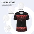 thumbnail image 5 of Rocae Red Glitter1 for Breathable Men's Baseball T-Shirt Fashionable Casual Baseball Jersey, Moisture-wicking Sportswear Medium, 5 of 9