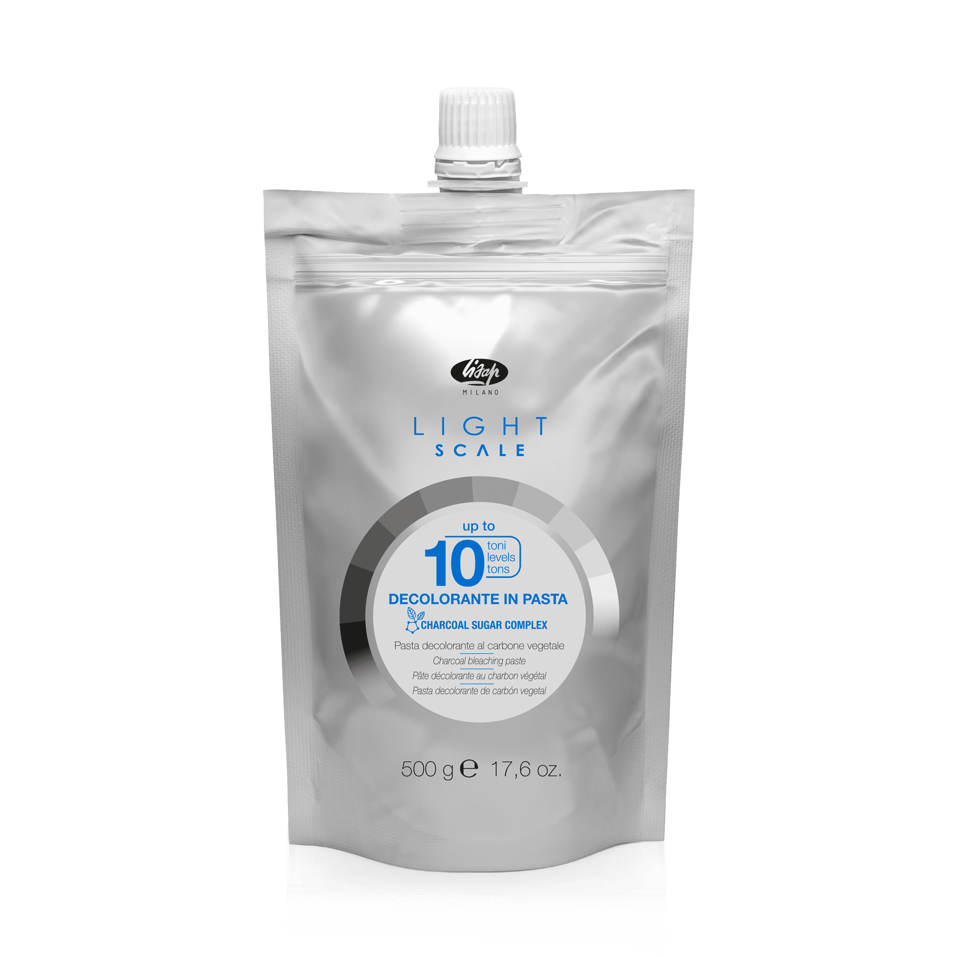Lisap Milano Light Scale Professional Charcoal Black Bleaching Paste
