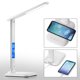 thumbnail image 5 of Lámpara de escritorio LED con cargador inalámbrico, puerto de carga USB, ajustable y plegable​ Lámpara de mesa con reloj, alarma, fecha, temperatura y regulación de 5 niveles​Iluminación​, 5 of 8
