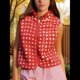 thumbnail image 4 of Chaleco de Cuadros para Mujer, Sin Mangas, de Forro , de Invierno, con Cuello Alto, Cremallera y Bolsillo en el Pecho. Rojo L, 4 of 9