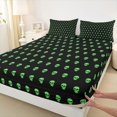thumbnail image 3 of Manfei Cartoon Skull Halloween Fitted Sheet Full,Cute Turkey Print Bed Set,3pcs,1 Fitted Sheet and 2 Pillowcases, 3 of 6