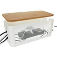 thumbnail image 1 of Stylish Home Office Power Strips Protectors Hide Wire Hider Cable Management Box White S, 1 of 9