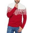 thumbnail image 1 of Kmbangi Family Matching Christmas Sweaters Snowflake Print Contrast Color Turtleneck Long Sleeve Knitted Pullovers, 1 of 9